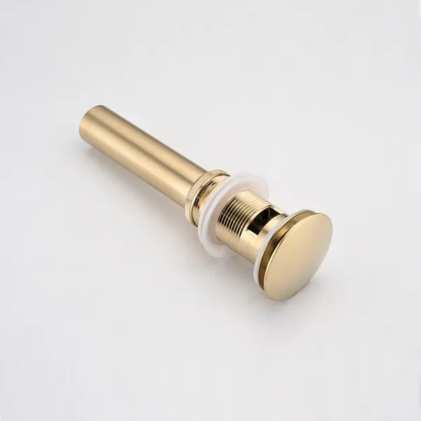 Stainless Steel Bathroom Sink Drain with Overflow - Vessel Sink Pop-Up Stopper