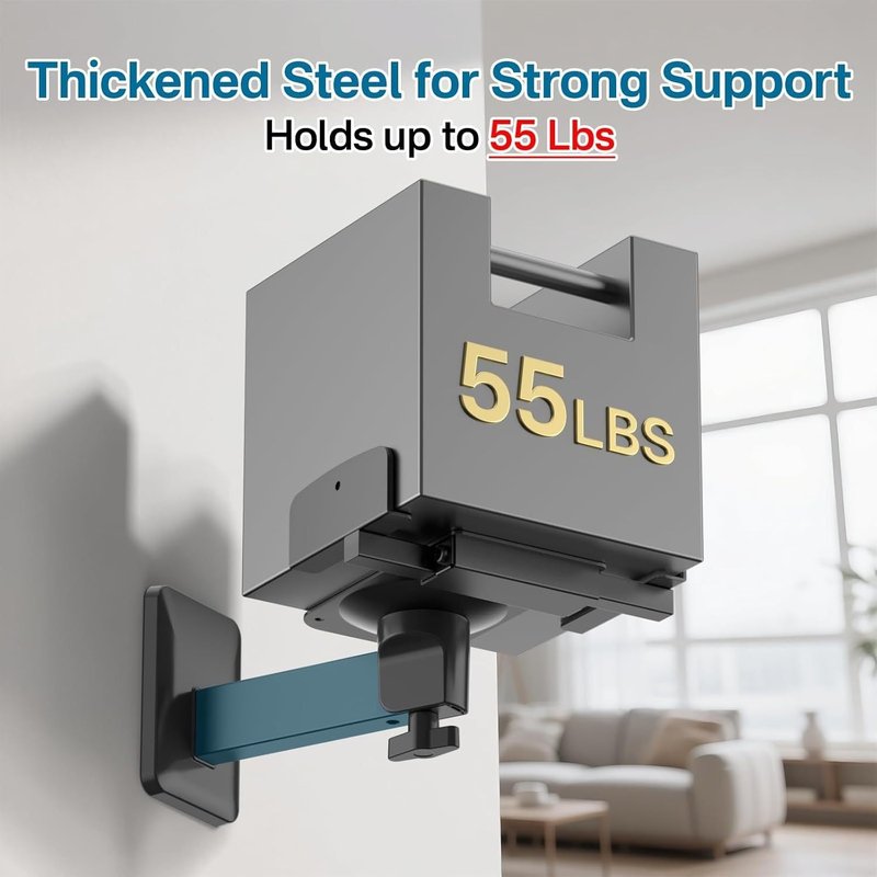 Double Clip Speaker Wall Mount 2 Pack - Black