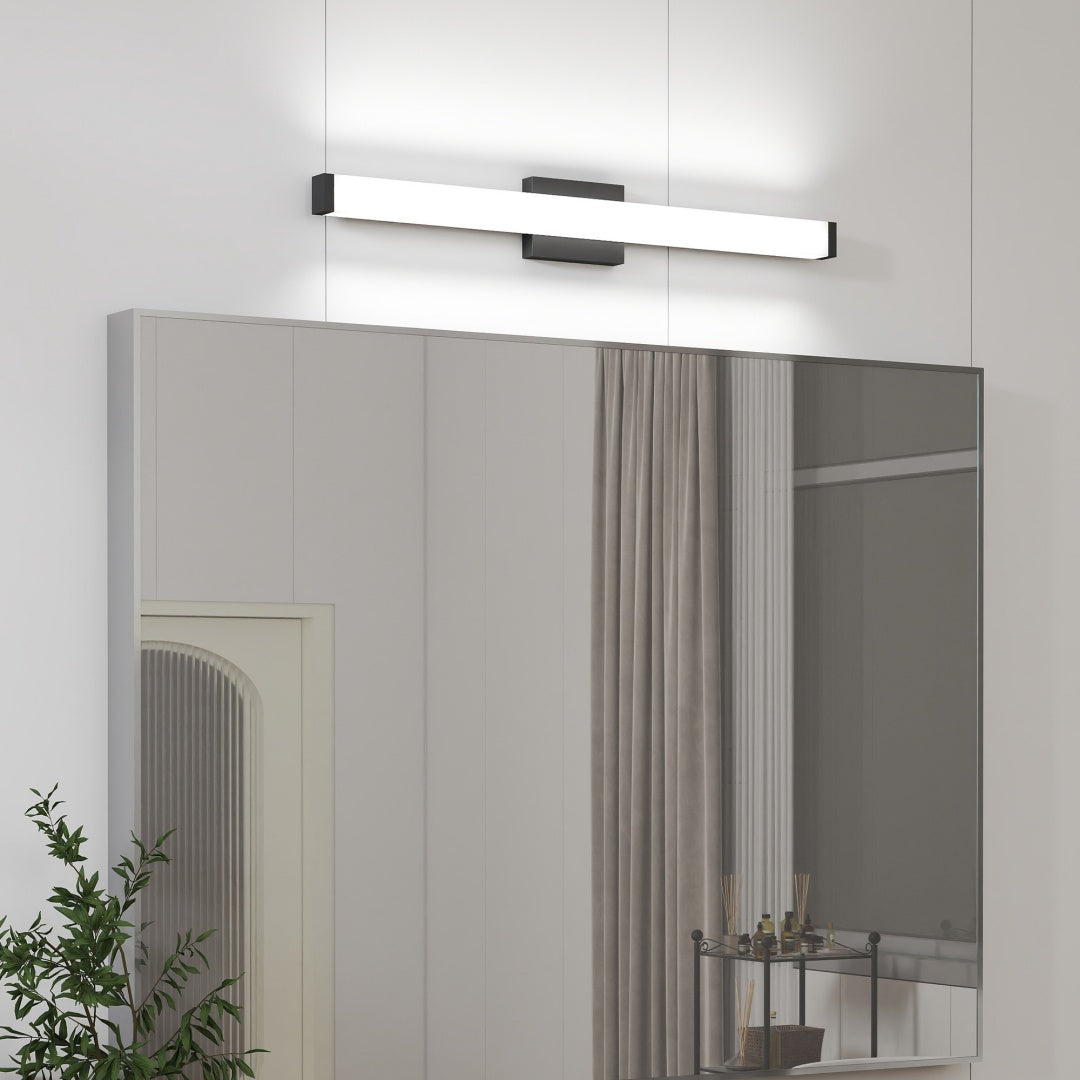 Modern Black Bathroom Vanity Light - 33 Inch LED Fixture