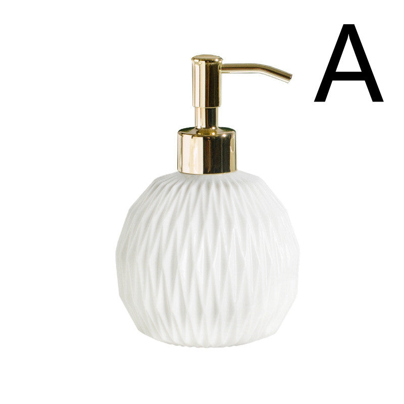 Ceramic Bathroom Mouthwash Cup Set with Embossed Hotel Style - Multiple Colors