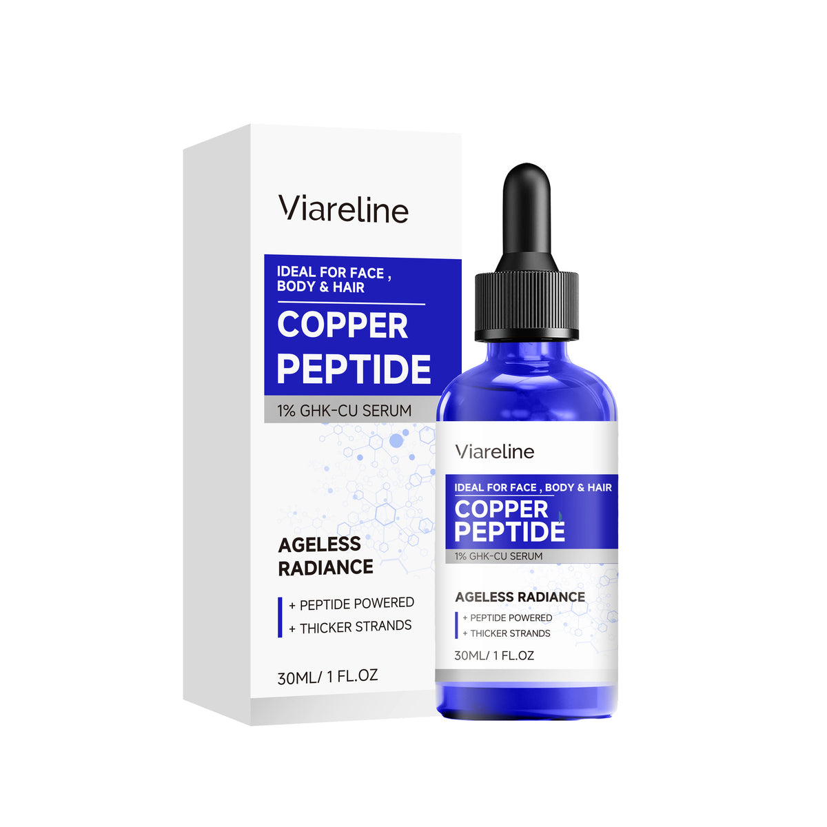Copper Peptide Facial Serum - Hydrating Moisturizer for Skin Nourishment 30ml