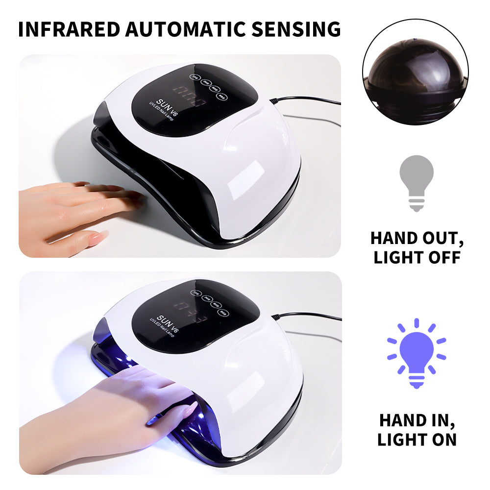 Professional UV LED Nail Lamp - Fast Curing Gel Nail Dryer with Auto Sensor