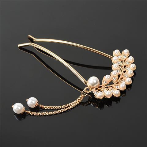 Pearl Metal Hairpin - Korean Style Hair Accessory
