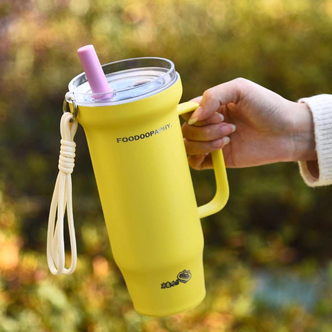 Large Capacity Insulated Stainless Steel Mug 800ml Heat Cold Retention