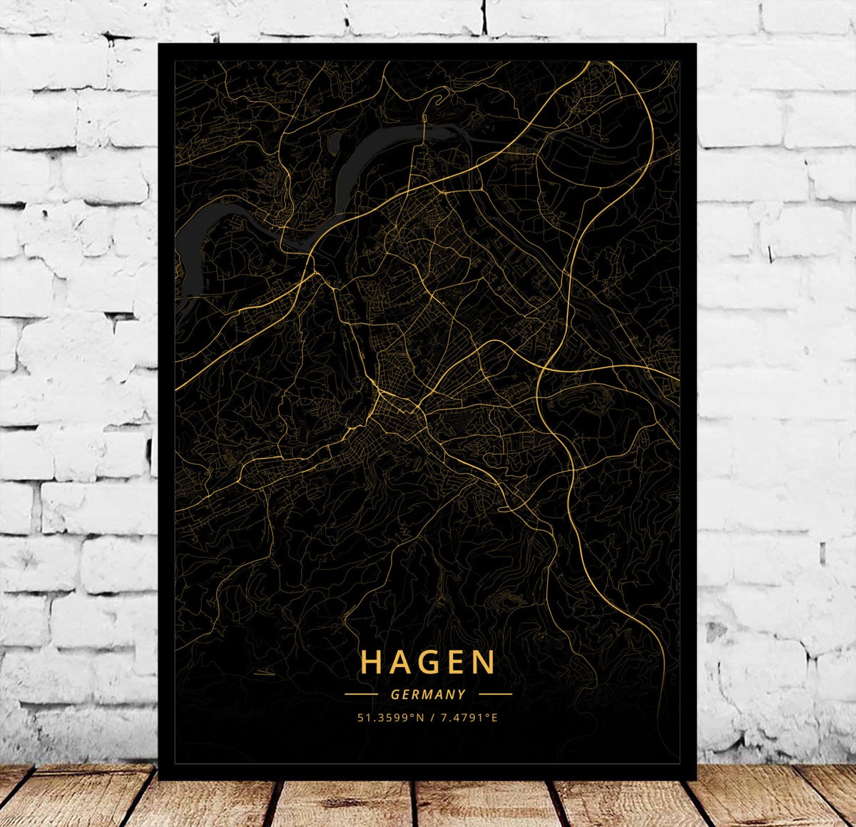 Modern Landscape Decorative Canvas Wall Art for Living Room - Flensburg Germany