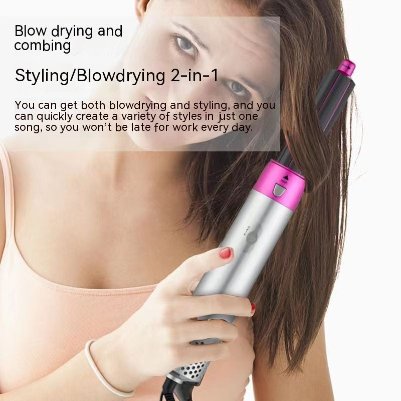 Five-in-One Hair Curler with Multiple Heat Settings and Color Options