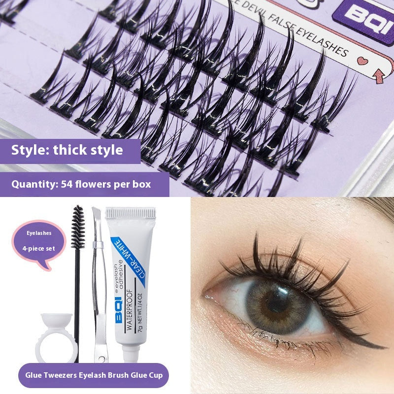 Mermaid Tassel False Eyelashes - Easy to Use 3D Cluster Grafting Curling Style
