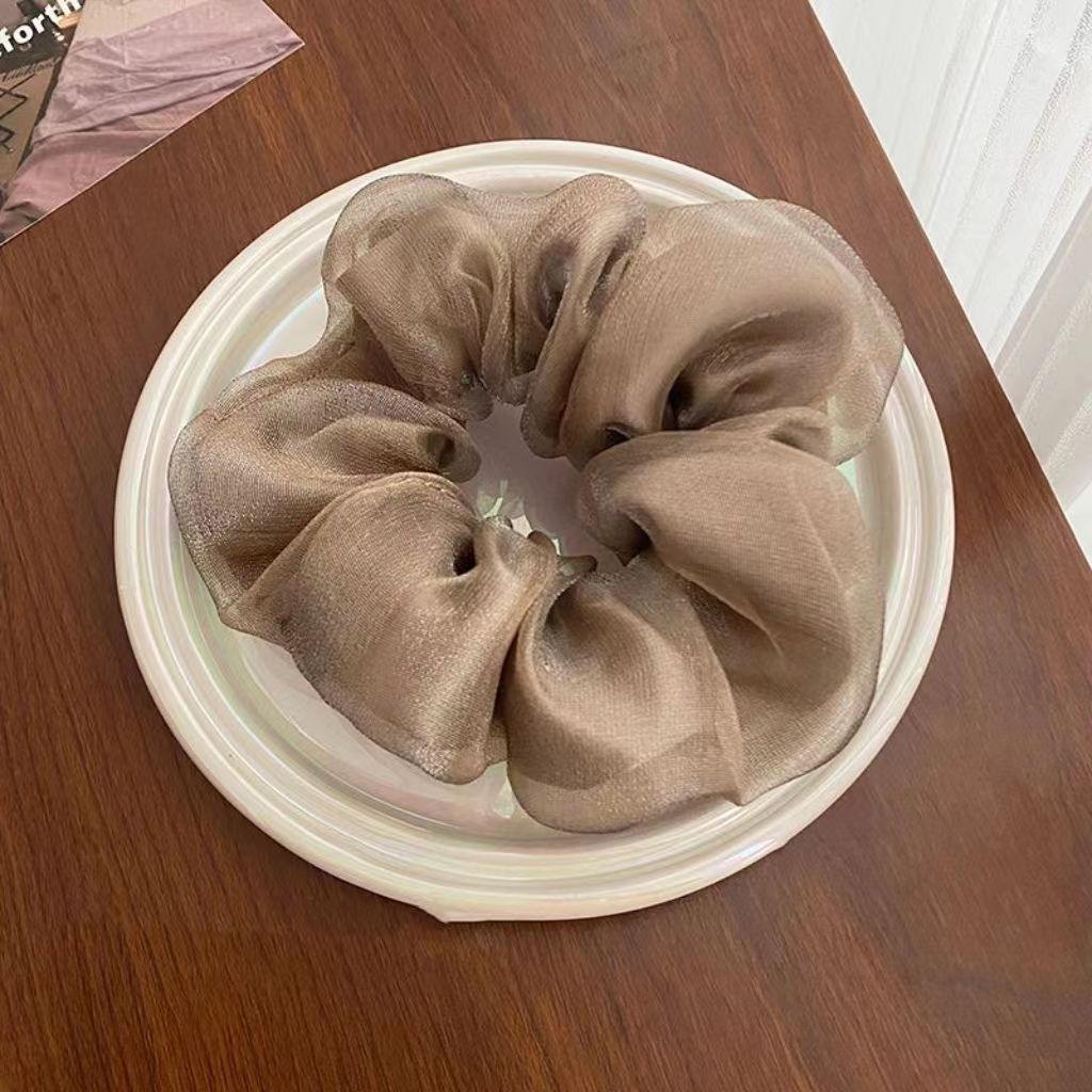 Solid Color Organza Double-Layer Hair Ring for Hair Accessories