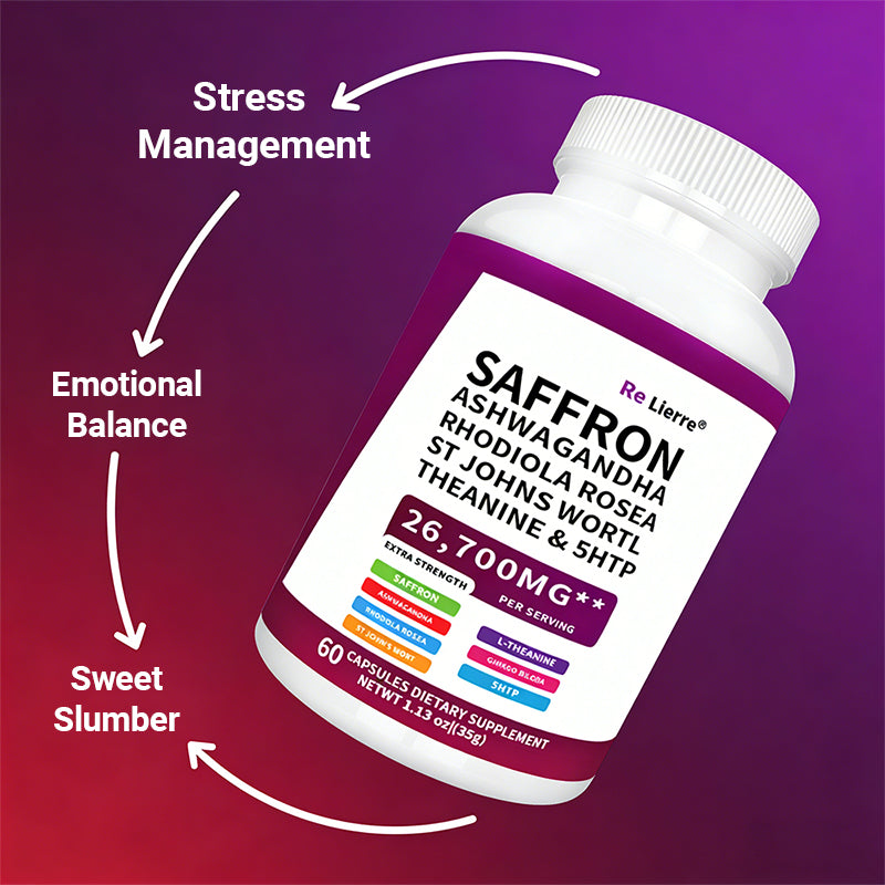 Saffron & Ashwagandha Herbal Supplement - 60 Capsules Extra Strength