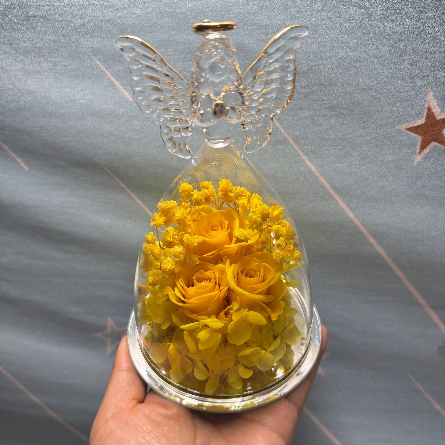 Christmas & Valentine's Day Rose Bouquet Ornament with Light - Handmade Gift