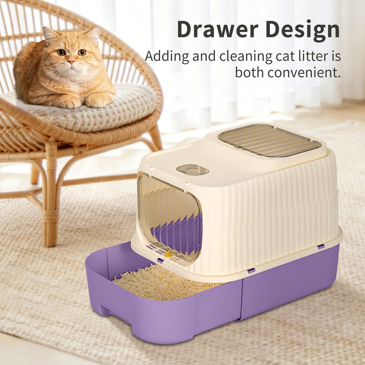 Cruiser Litter Box - Self Pickup Pet Furniture for Cats and Small Animals