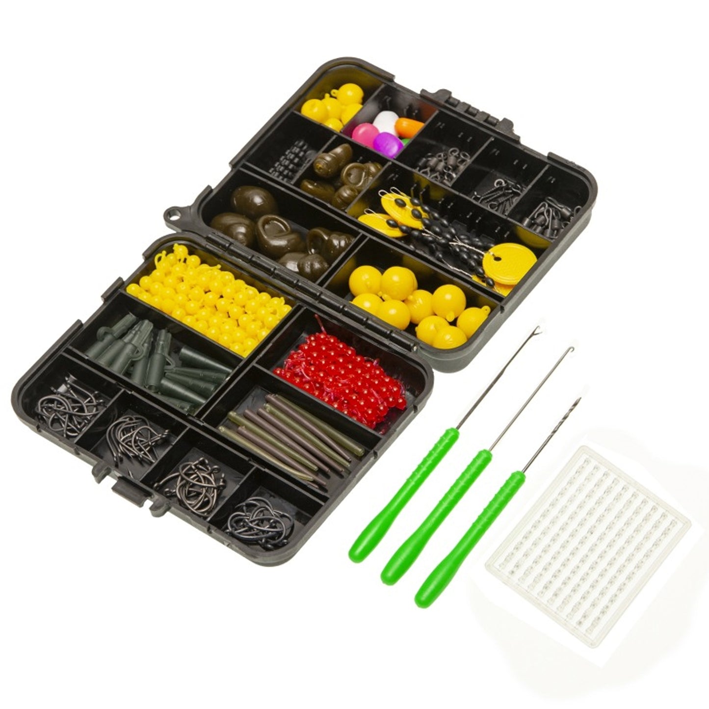 328-Piece Carp Fishing Tackle Box with Essential Accessories