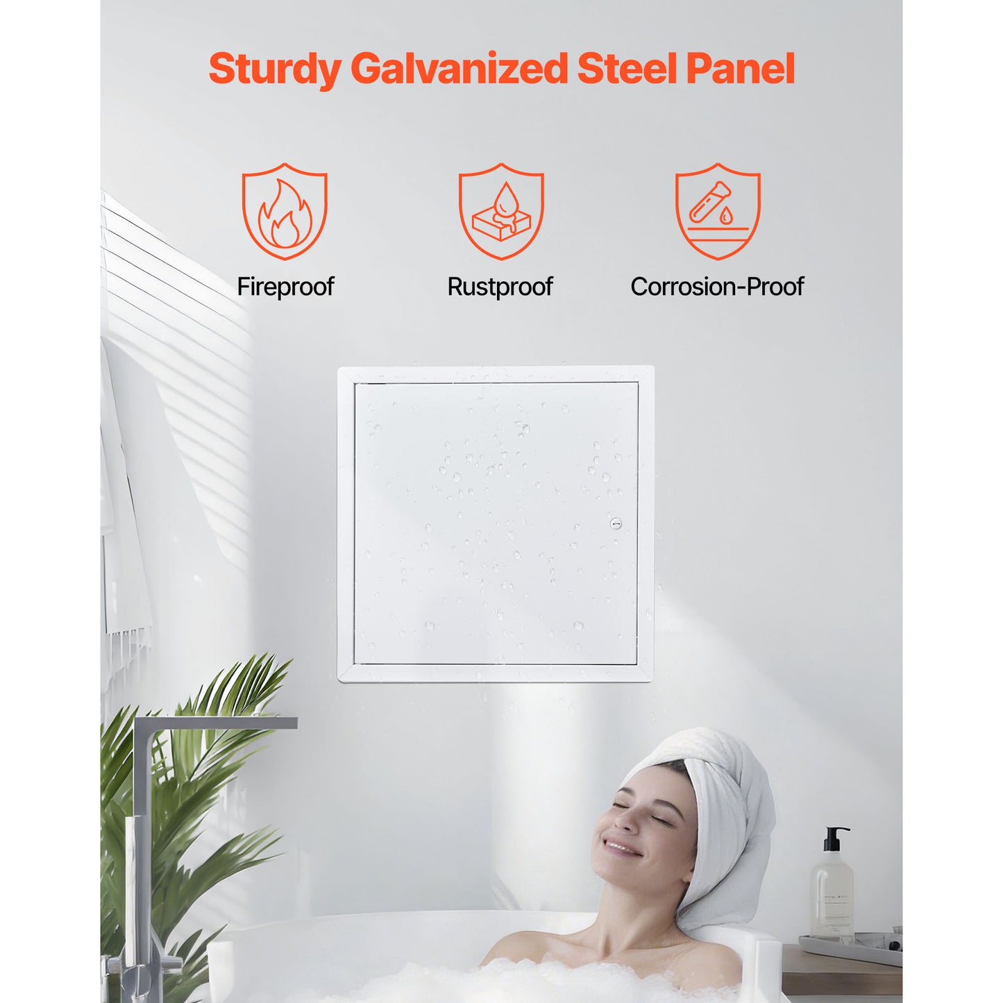 Galvanized Steel Access Panel for Drywall 15.2 x 15.2 in - Easy Install Hinged Service Door for Ceiling Plumbing & Electrical