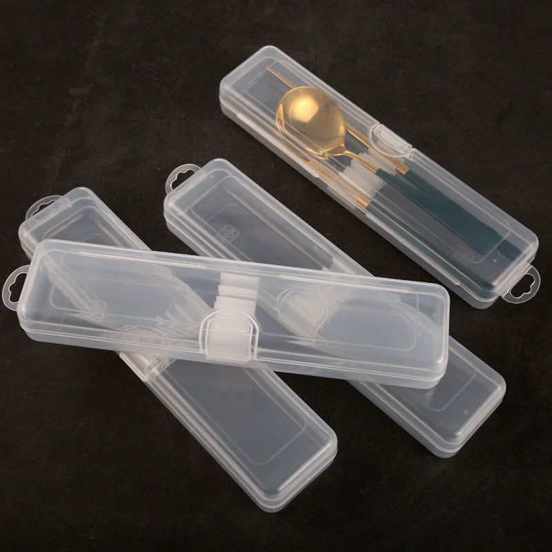 Transparent Portable Stationery & Makeup Storage Box - Dustproof PP Organizer
