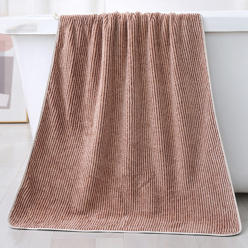Large Coral Fleece Bath Towel - Thickened Swim & Beach Towel 70x140cm