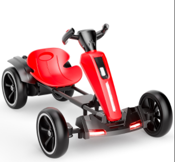 12V Electric Kids Go Kart with Adjustable Seat - Red