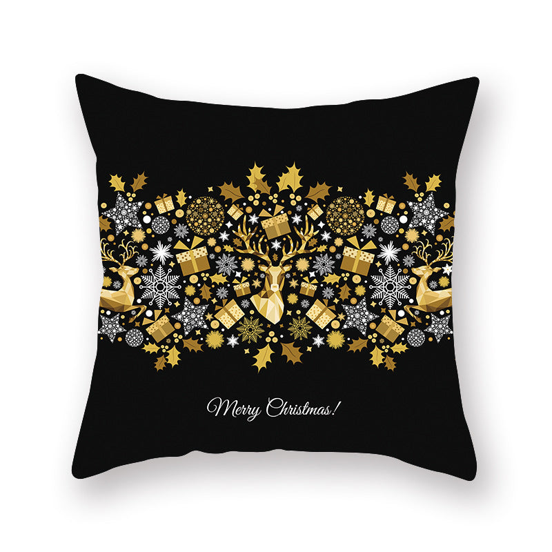 Printed Peach Skin Pillowcase Cushion Cover for Sofa & Office Decor