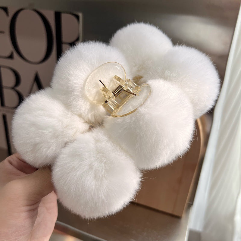Plush Rabbit Hair Clip - Large