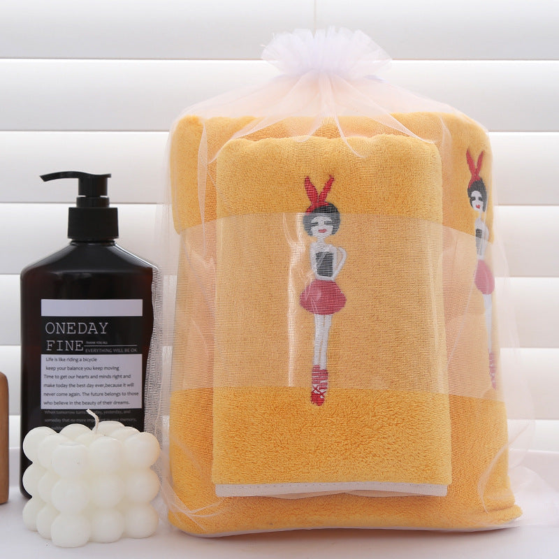 Bath Towel Gift Set - Coral Velvet Large & Hand Towels for Bathroom