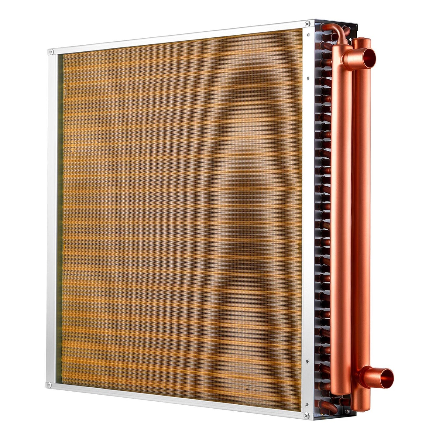 Water To Air Heat Exchanger 22x22 In Finned Tube HVAC Copper & Aluminum Coil 190K BTU
