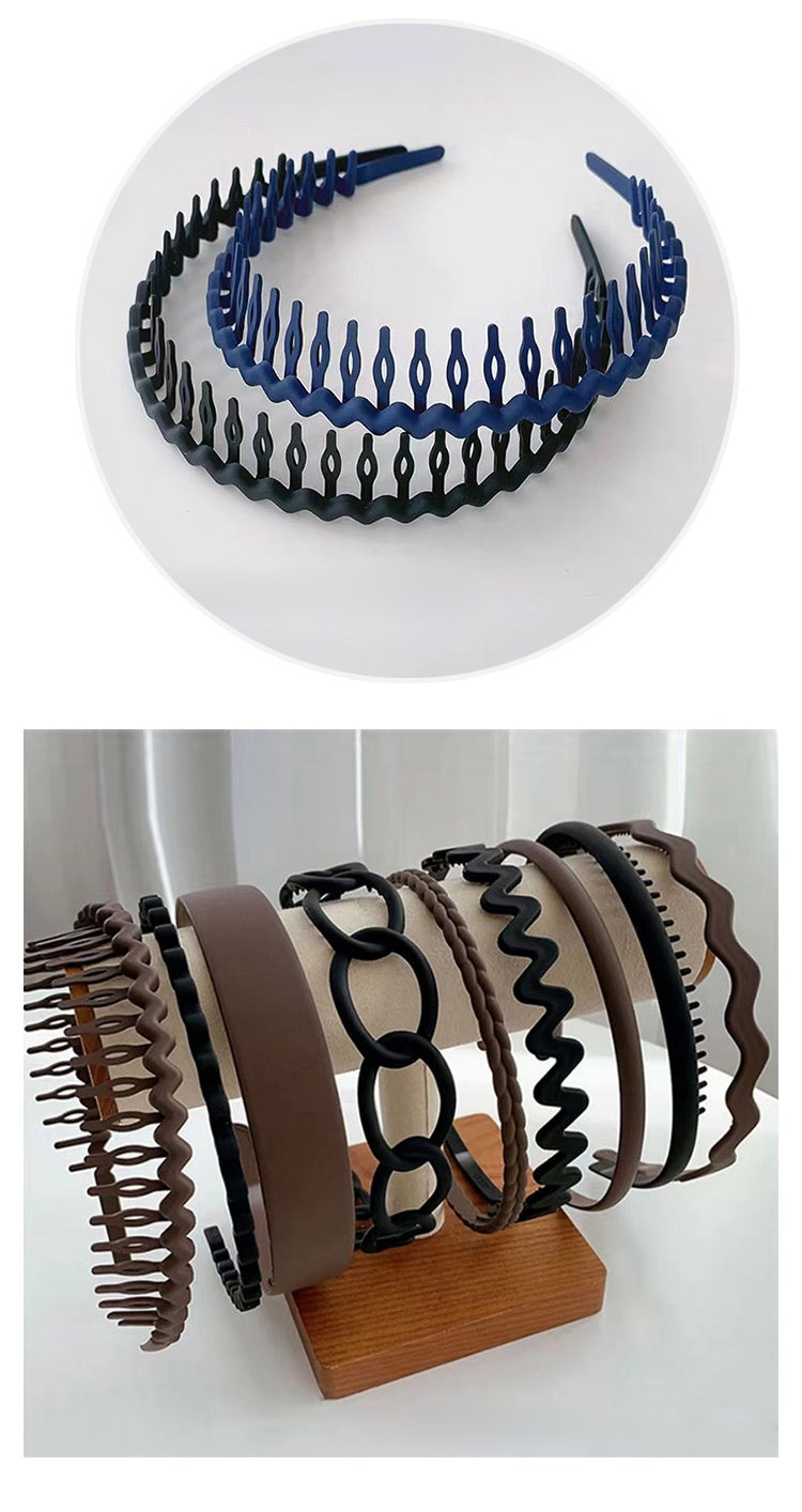 Women’s Non-Slip Tooth Headband Hair Accessory - Multiple Colors Set