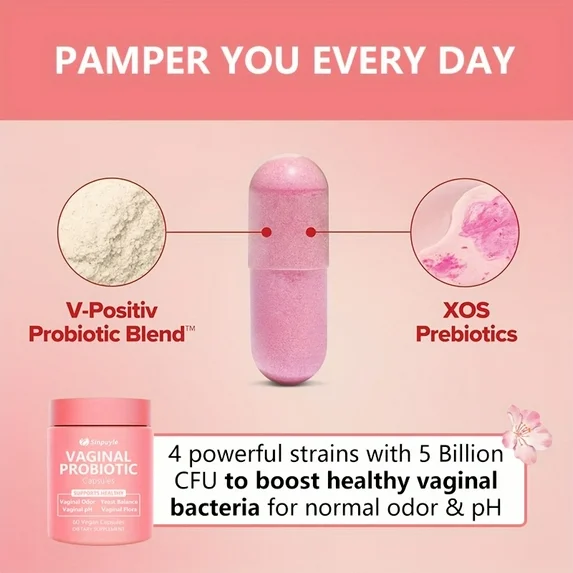 Feminine Vaginal Probiotic - pH Balance & Odor Control - 60 Vegan Capsules