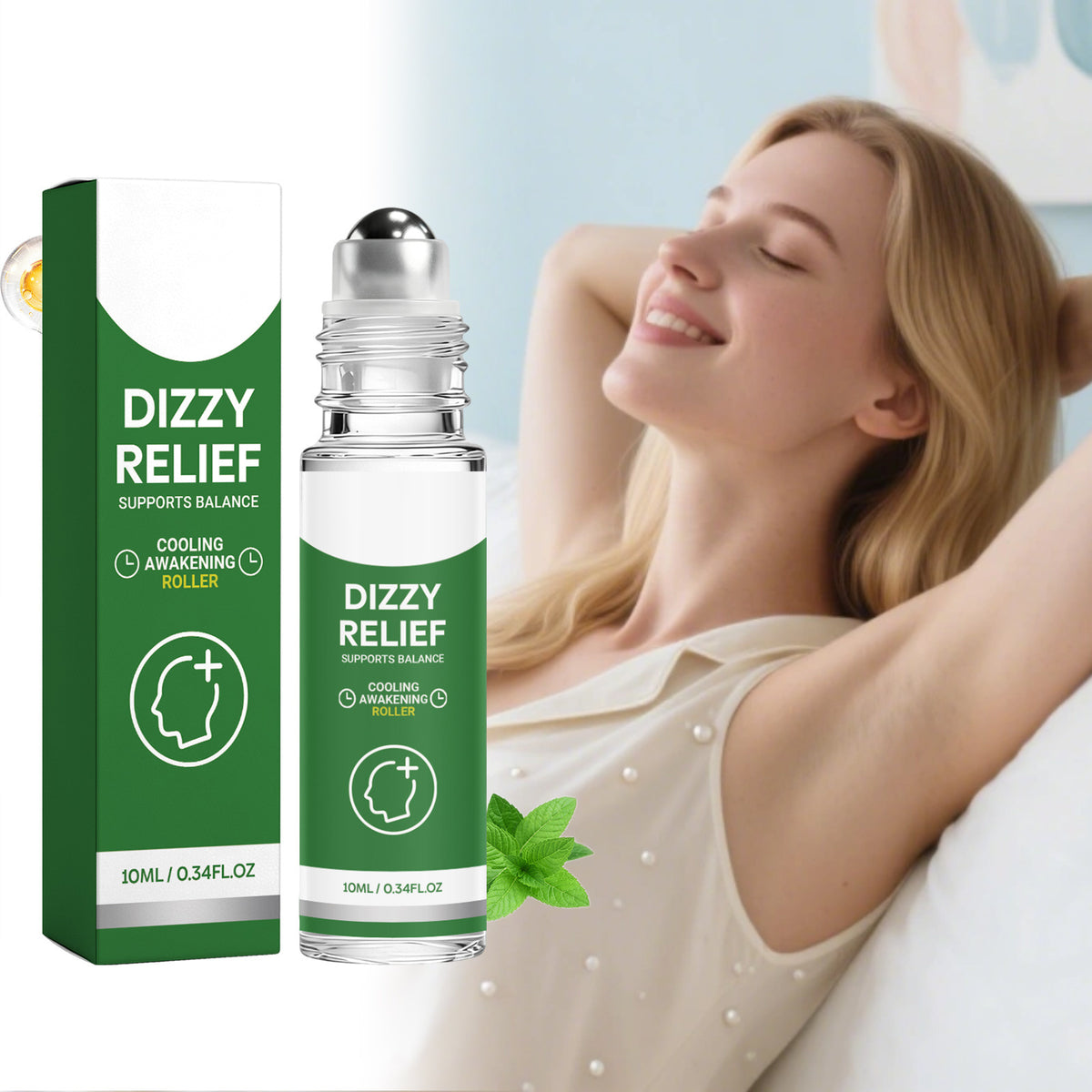 Cooling Mint Roll On Serum 10ml - Dizzy Relief Massage Oil