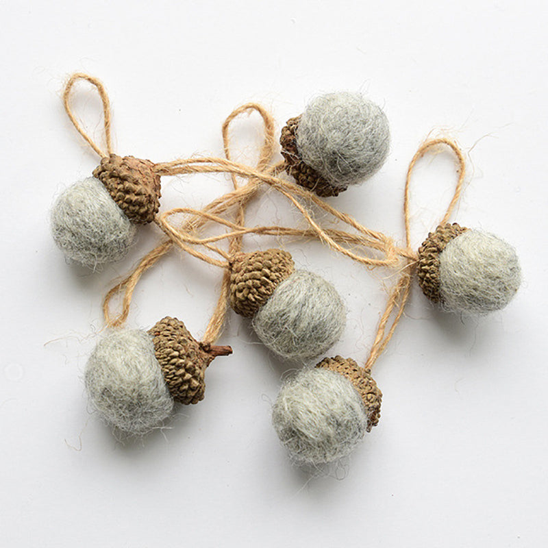 Wool Felt Christmas Ornament Ball - Festive Holiday Decor
