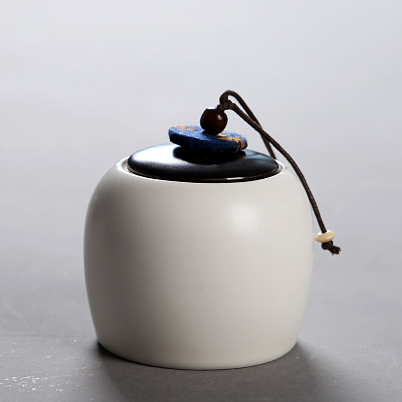 Ceramic Tea Pot Small Airtight Storage Jar - Purple Sand, 10x9cm