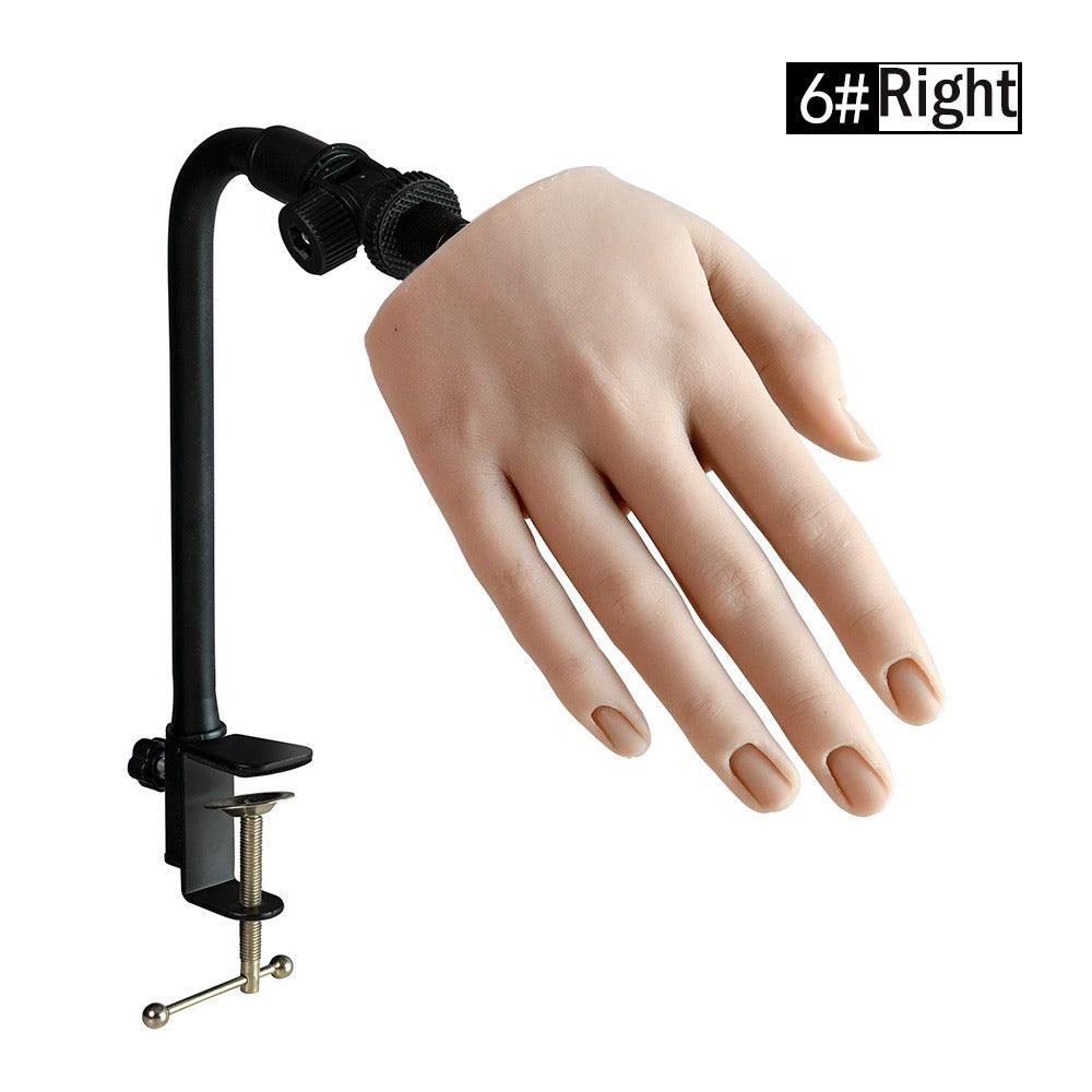 Nail Art Practice Hand Model Silicone Fake Realistic Training Fingers