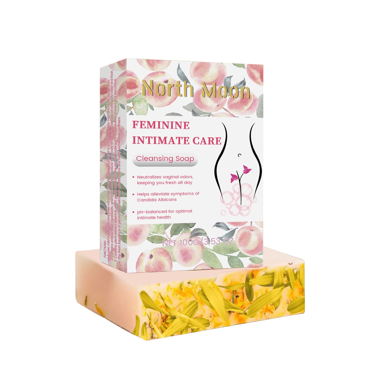 Gentle Feminine Cleansing Bar Soap with Peach & Aloe Vera Extract