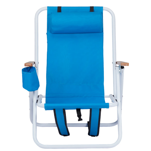 Folding Beach Chair Set of 2 - 4-Position Portable Camping Chairs
