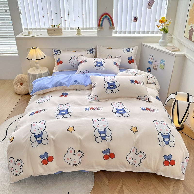 Pure Cotton Bed Sheets Set Minimalist Soft Bedding for Home