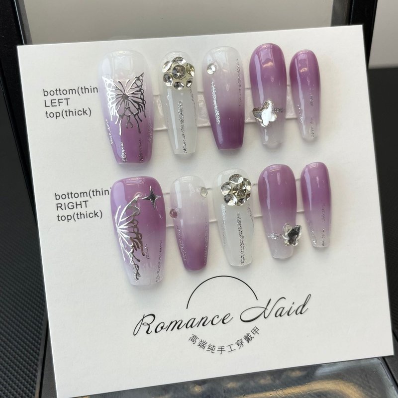 False Nails Press-On Kit with Glue & Prep Pads