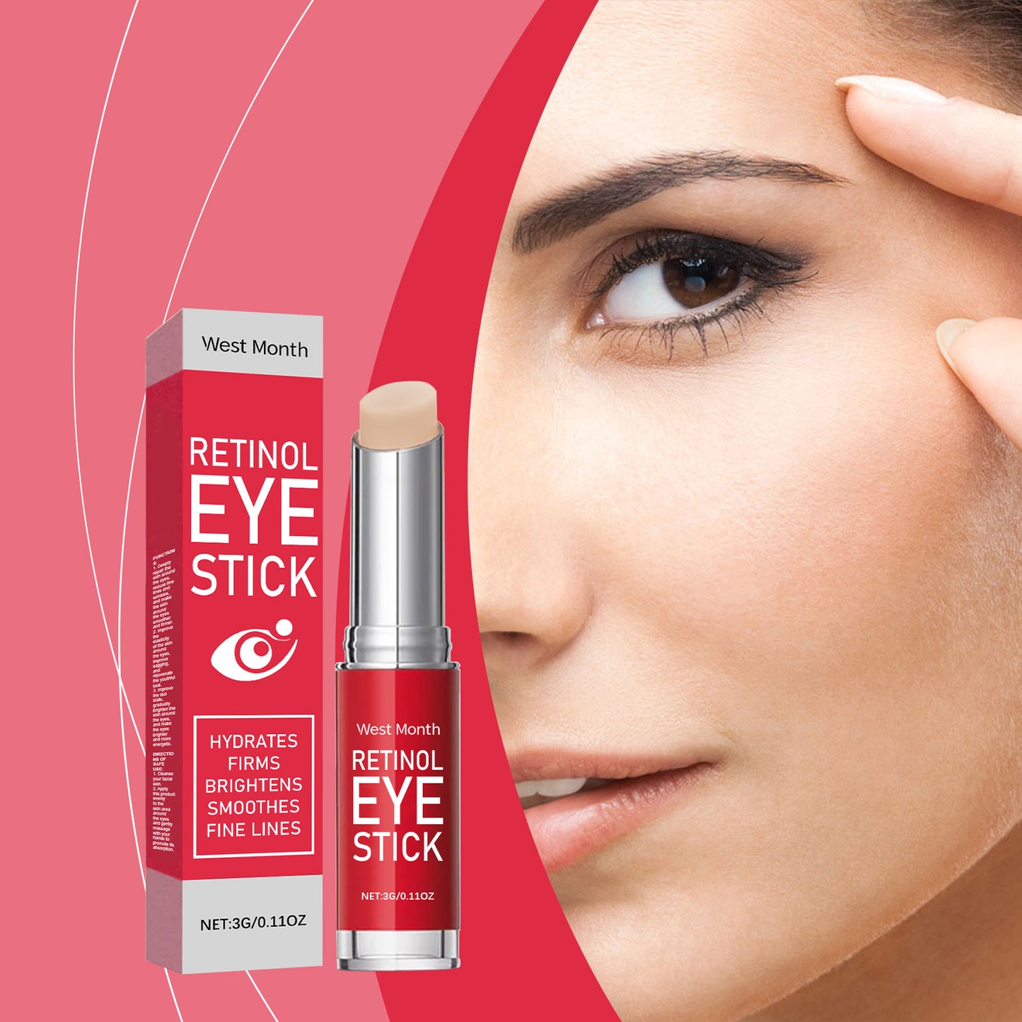 Retinol Eye Cream Stick - Anti-Aging Moisturizer for Fine Lines & Firming