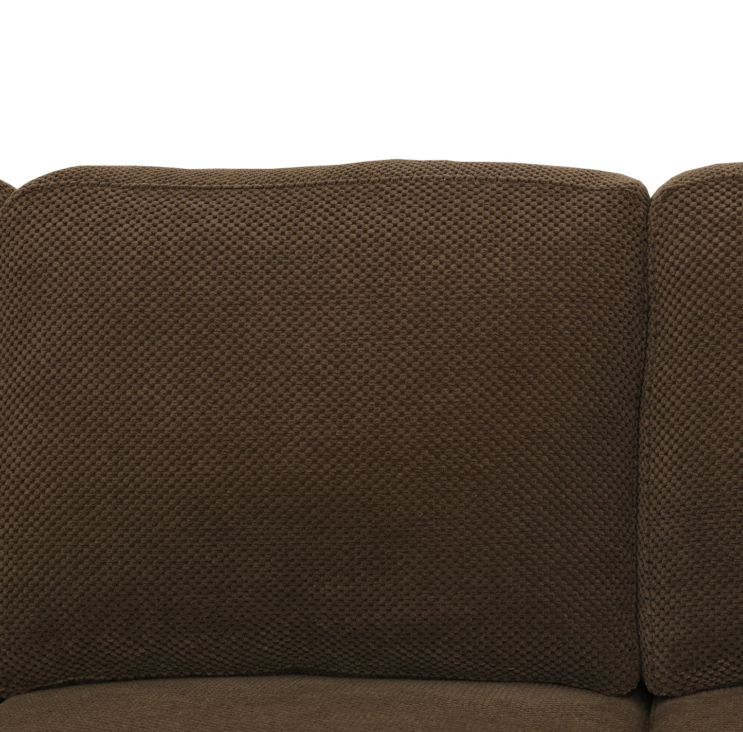Comfortable U-Shaped Sofa with Dual Chaise & Nubby Upholstery - Coffee