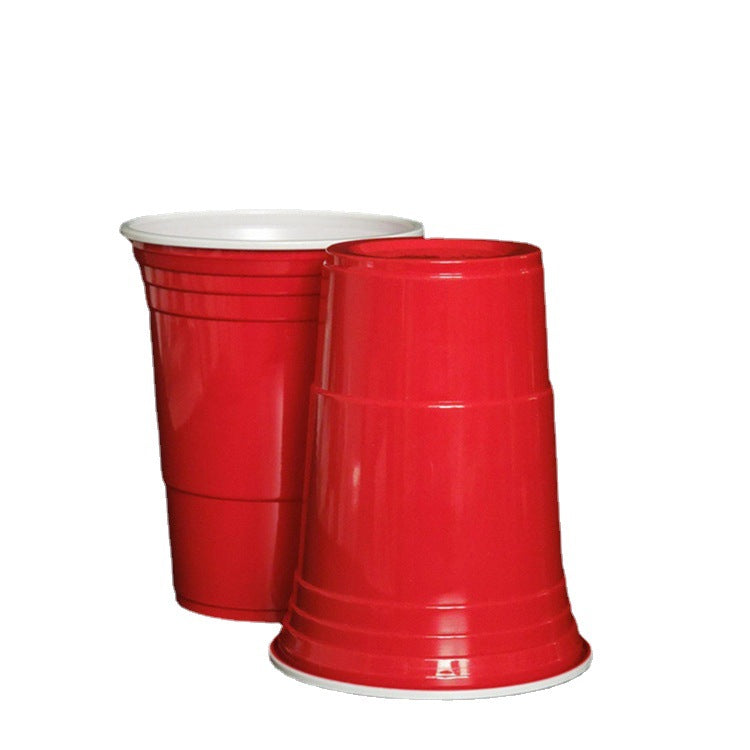 450ml Red Beer Pong Plastic Cups Set with 4 Balls - Party Supplies