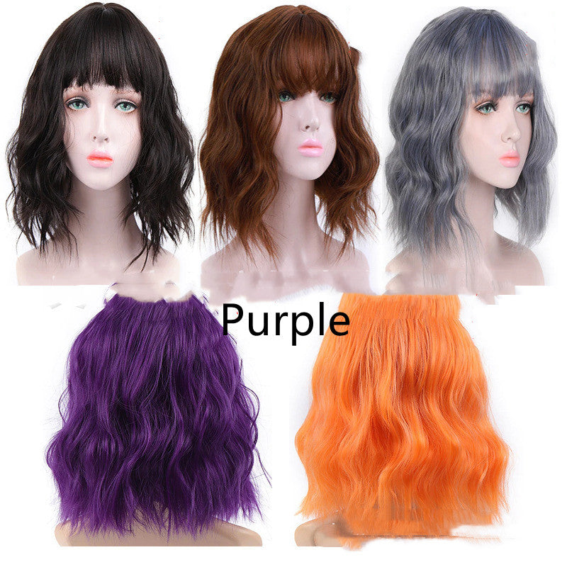 High Temperature Silk Hair Wrap - Curly Short Twist Headgear for Women