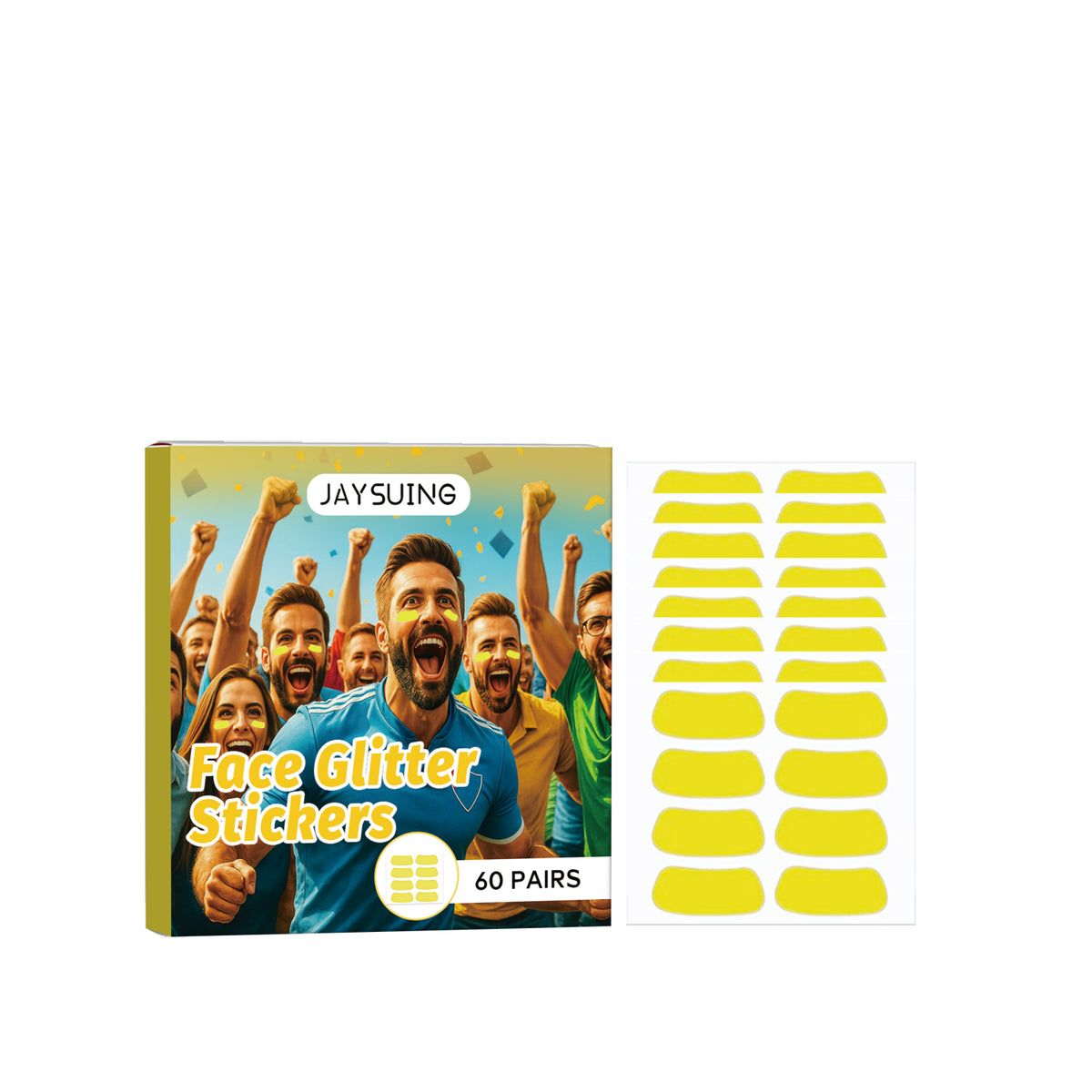 Glitter Stickers for Body & Hair - 60 Pairs Party Decoration