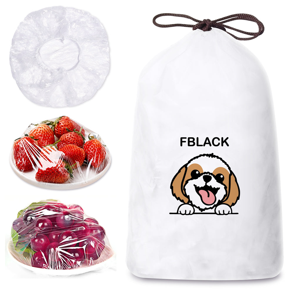 100pcs Reusable Elastic Plastic Bowl Covers - Food Storage Wrap