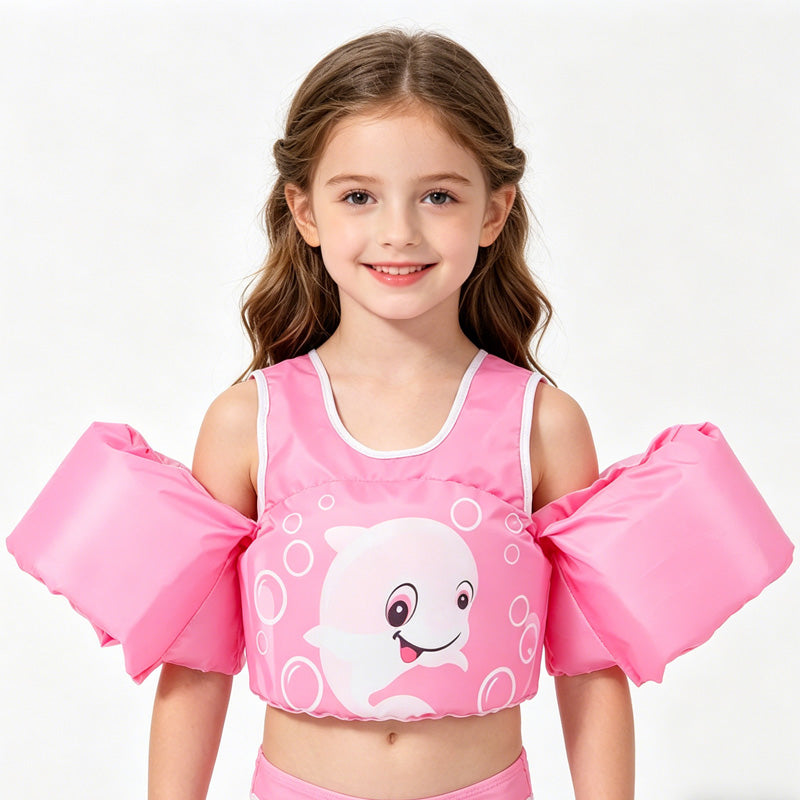 Toddler Swim Vest - Kids Life Jacket for 25-55 lbs, Pink
