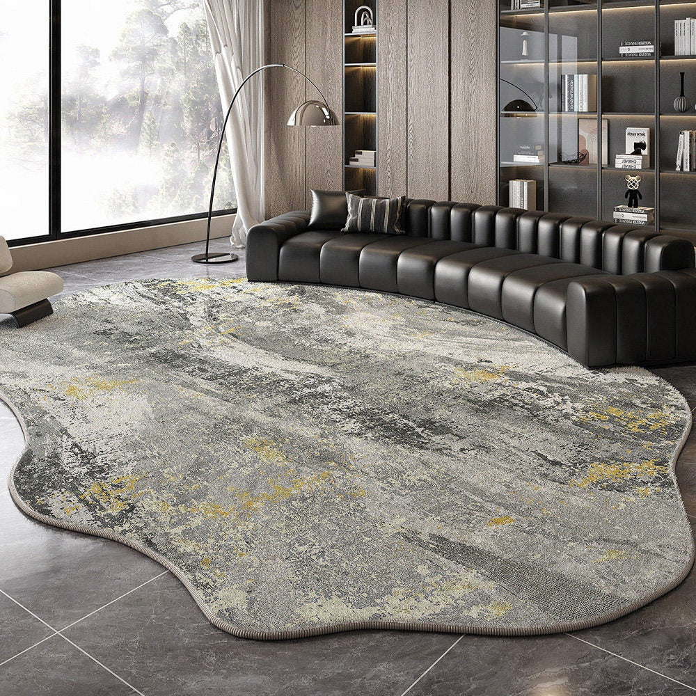 Irregular Shaped Cashmere-Like Water and Oil Absorbent Carpet for Living Room
