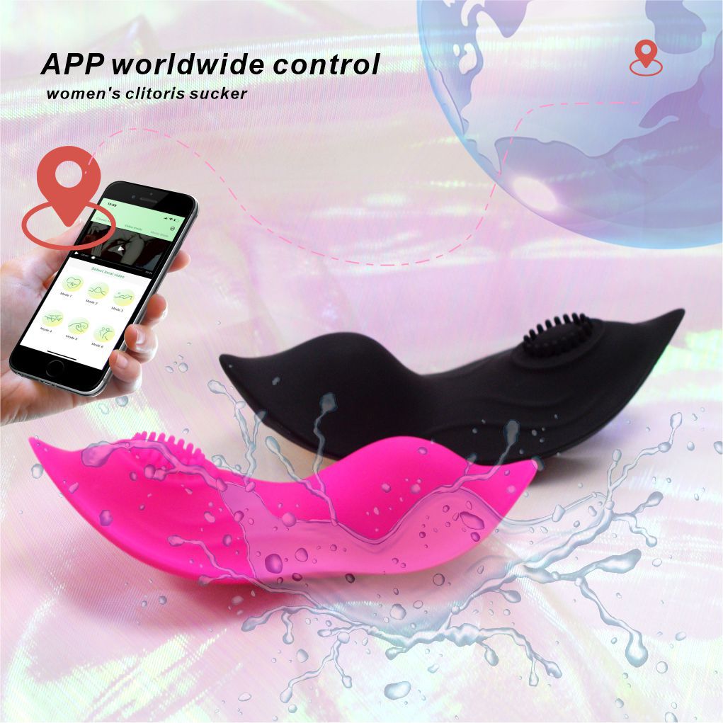 Wireless App Remote Control for Women Multi-Frequency Self-Control Black or Rose Red