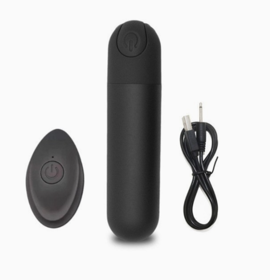 Wireless Remote Bullet Vibrator - Rechargeable Portable Adult Massager, Black