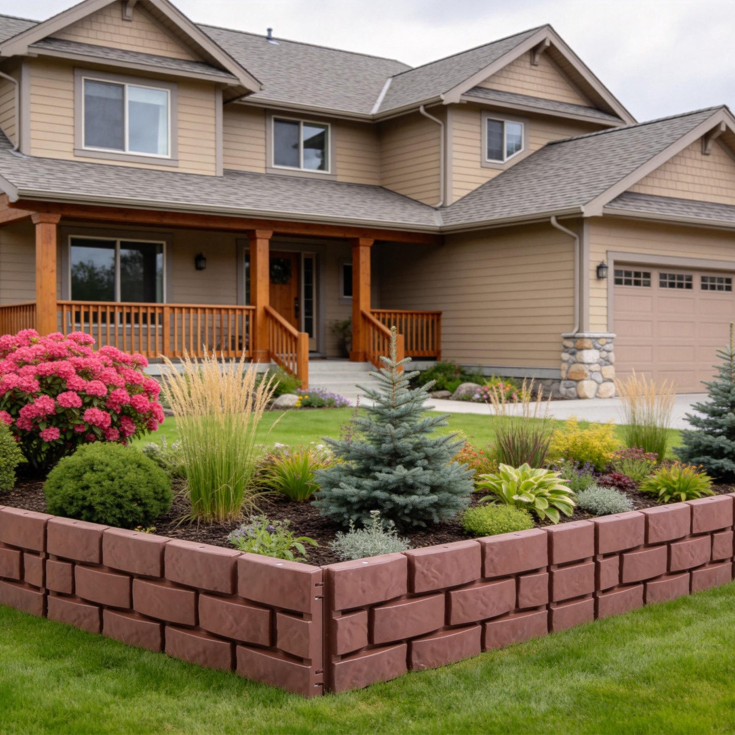 12PCS Flexible Stone Border Fence Edging for Garden Pathways