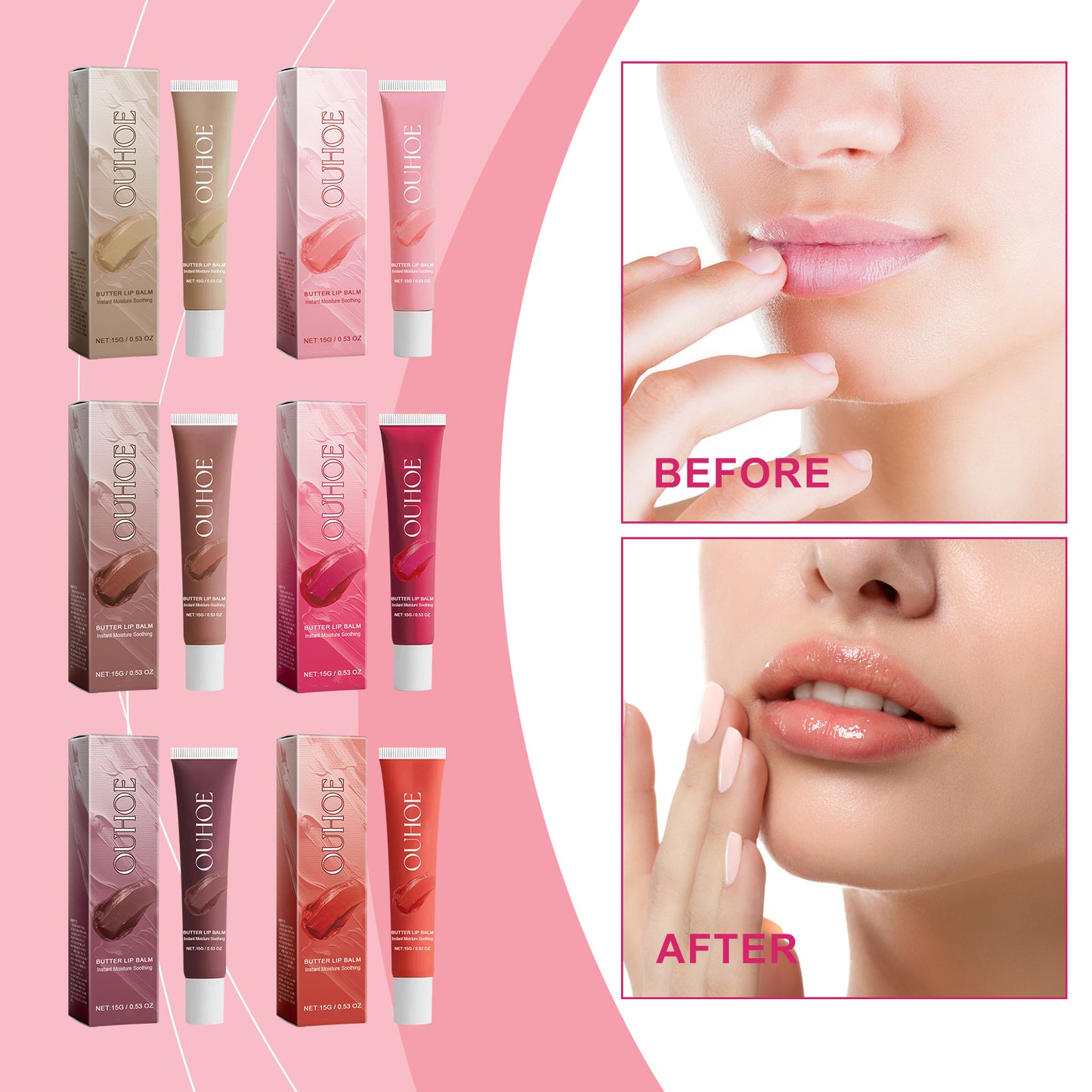 Moisturizing Tinted Lip Balm - Deep Hydrating Lip Care Treatment