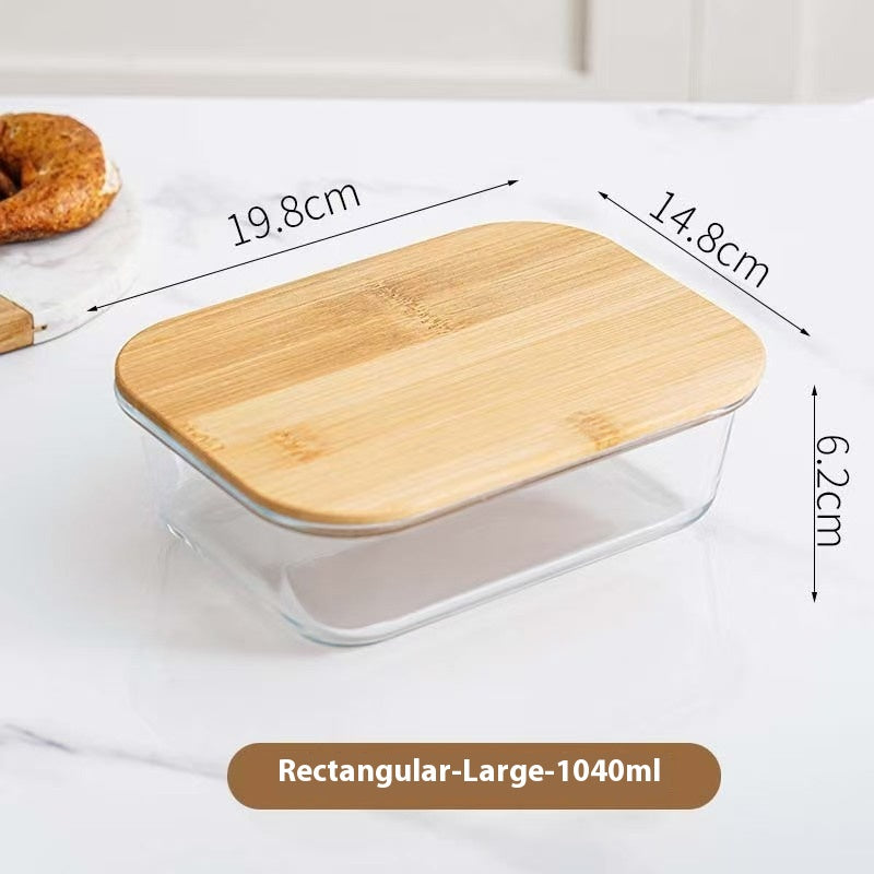 Glass Lunch Box Set with Microwave Heating - Multiple Sizes