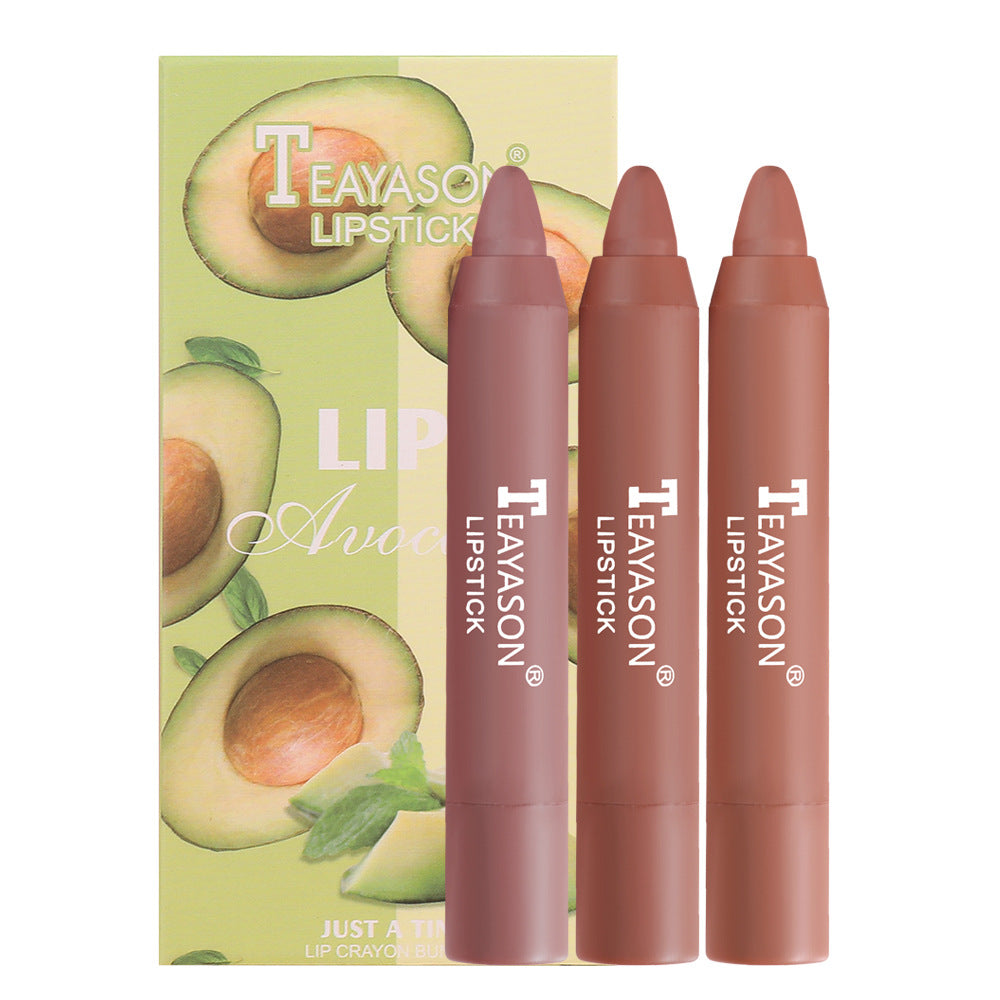 Makeup Lipstick Set 3-Pack - Small Slim Crayons for Lip Color