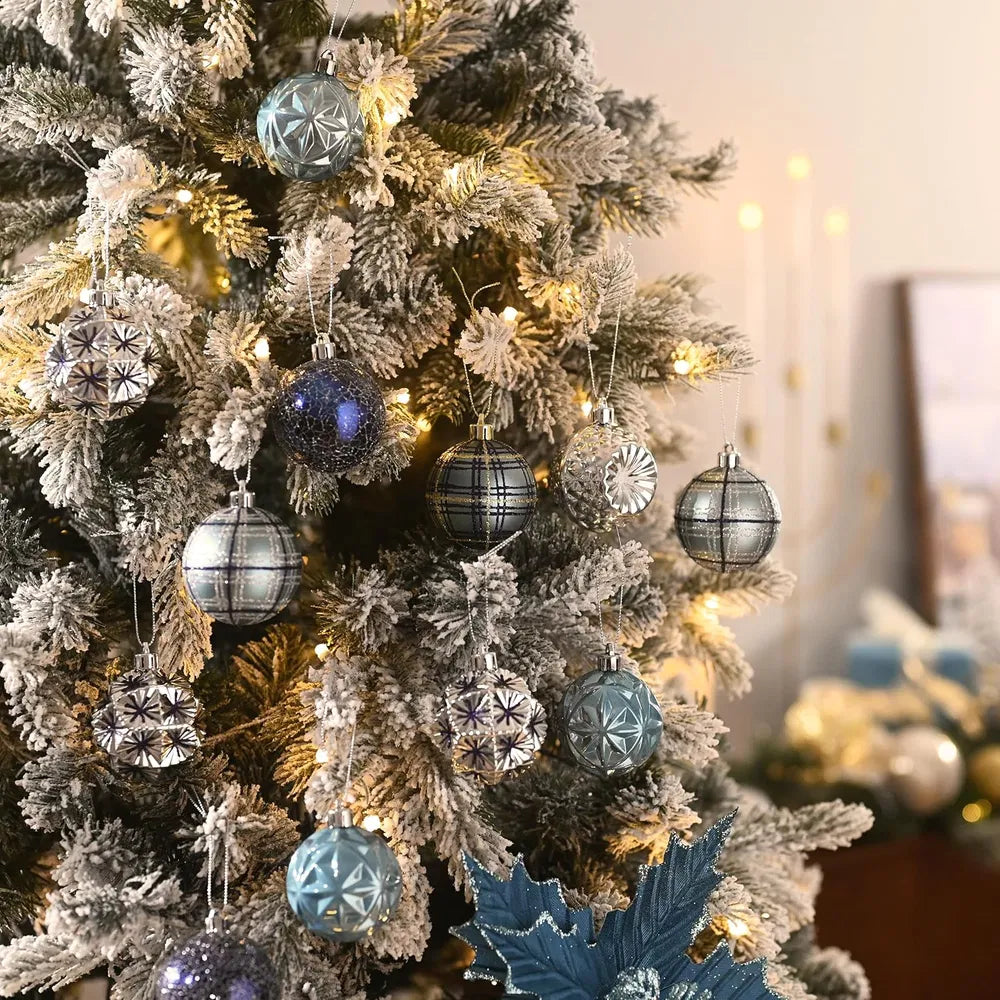 Shatterproof Christmas Tree Ornaments - 16 Count Luxury Decor