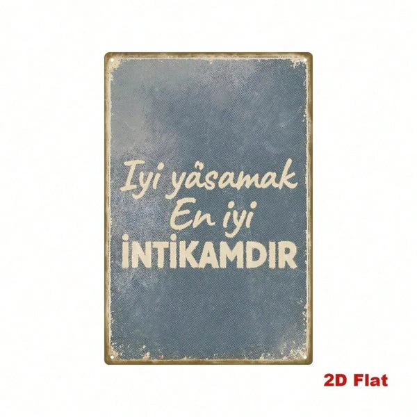 Metal Tin Wall Sign - 20 cm x 20 cm Decorative Art